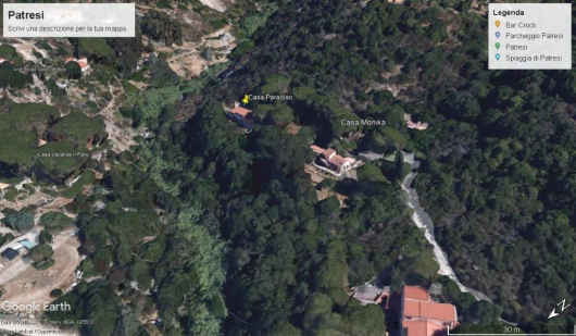 Patresi foto satellitare Googel Earth con Casa Monika e Casa Paradiso-4